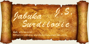 Jabuka Šurdilović vizit kartica